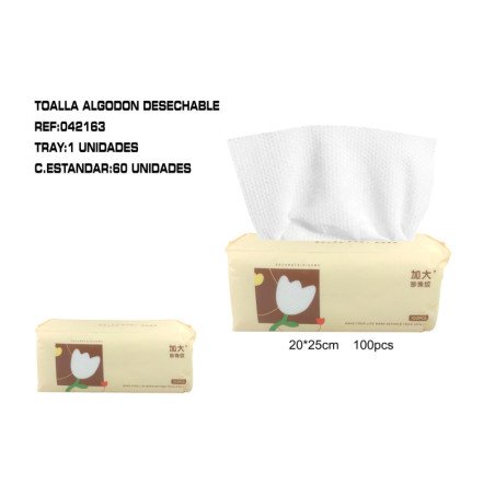 TOALLA DESECHABLE 100/20*25CM 60/C
