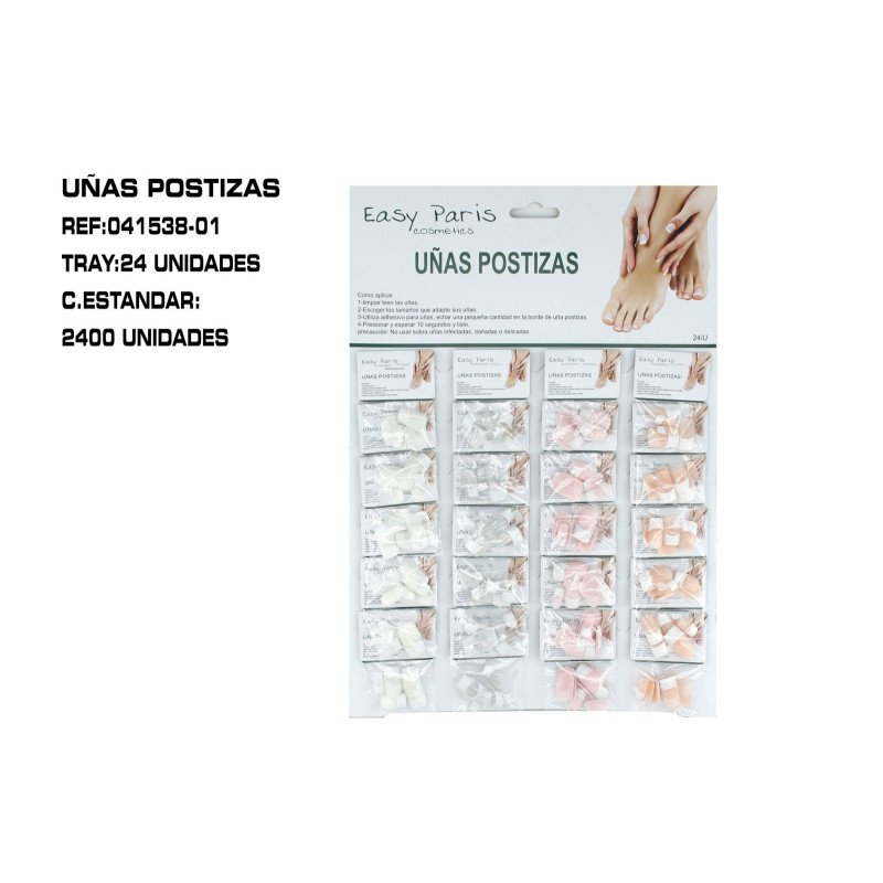 UÑAS POSTIZAS 3 COLORES 24/P