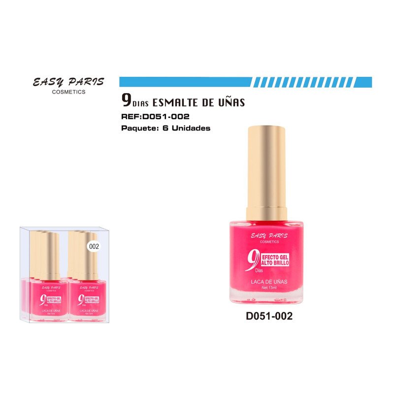 LACA DE UÑAS 9 DIAS PINK FLU.144/U