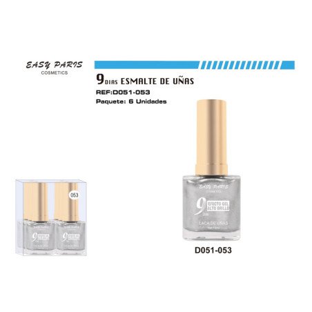 LACA DE UÑAS 9 DIAS PLATA 144/U