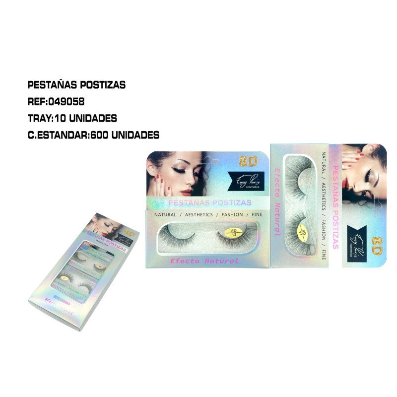 PESTAÑAS POSTIZAS EFECT 8D 10/U 600/C