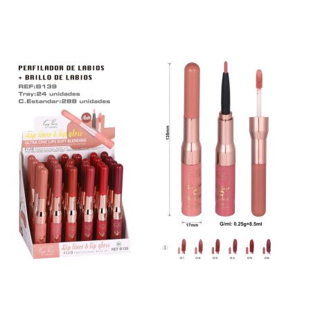 LIQ.LABIAL FIJO 24H+PERFILADOR 24/U 288/C