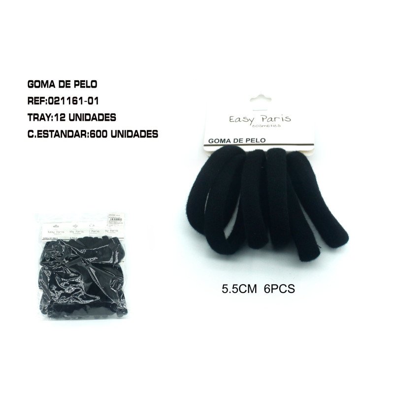 GOMA DE PELO 5.5CM 12/U