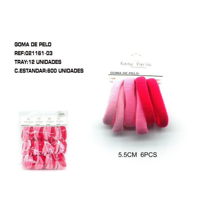 GOMA DE PELO 5.5CM 12/U