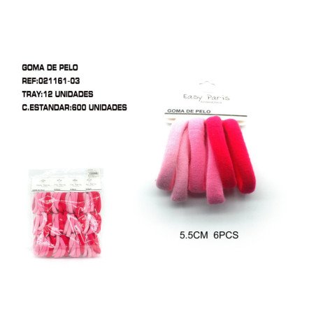 GOMA DE PELO 5.5CM 12/U