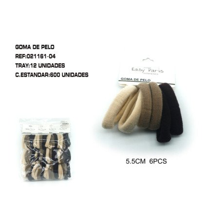 GOMA DE PELO 5.5CM 12/U