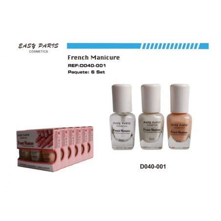 KIT LACA DE UÑAS MANICURA FRANCESA 6/U 240/U