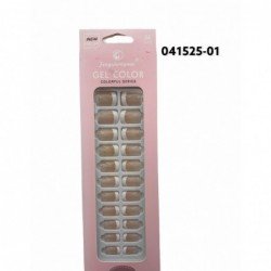 24 UÑAS POSTIZAS FRANCES...