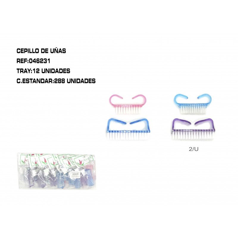 CEPILLO DE UÑAS 8.4*5.5+6.4*3.2 12/U 288/C