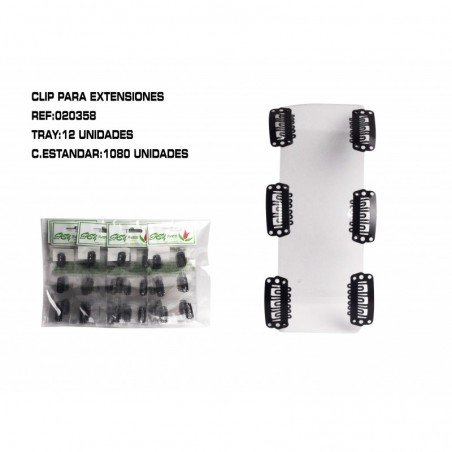 CLIP NEGRO 2.3CM 6CM 12/U