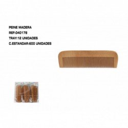 PEINE MADERA 17CM 12/U 600/C