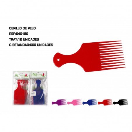 PEINE AHUECADOR DE COLOR 12/U 600/C