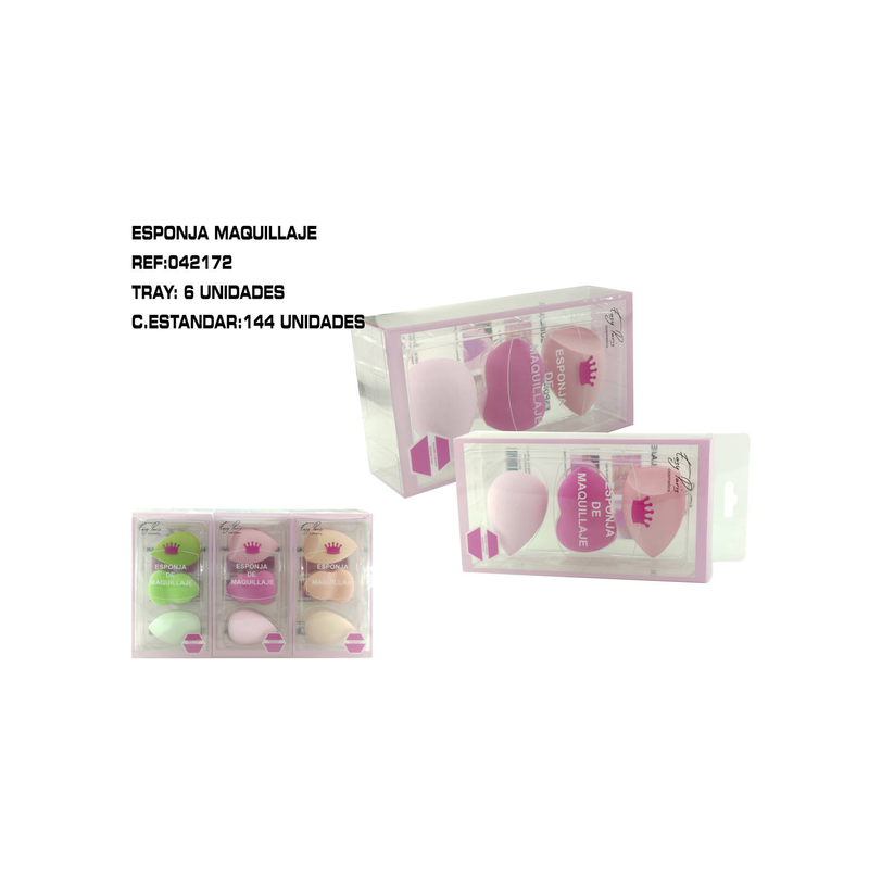 ESPONJA DE MAQUILLAJE 6/U 144/C